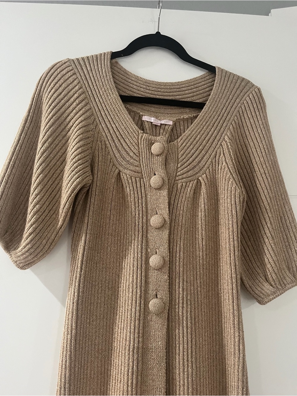 Rebecca Taylor Knit Cardigan / Duster, Women’s Beige Small Rayon Mix Sweater - Picture 3 of 9